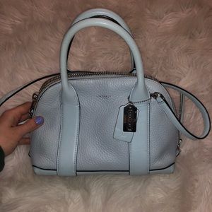 Iight blue/ sea foam blue Coach crossbody purse